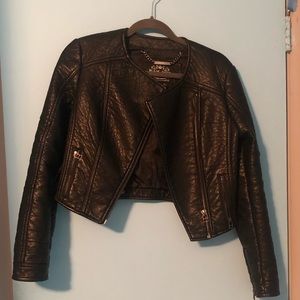 Black leather jacket